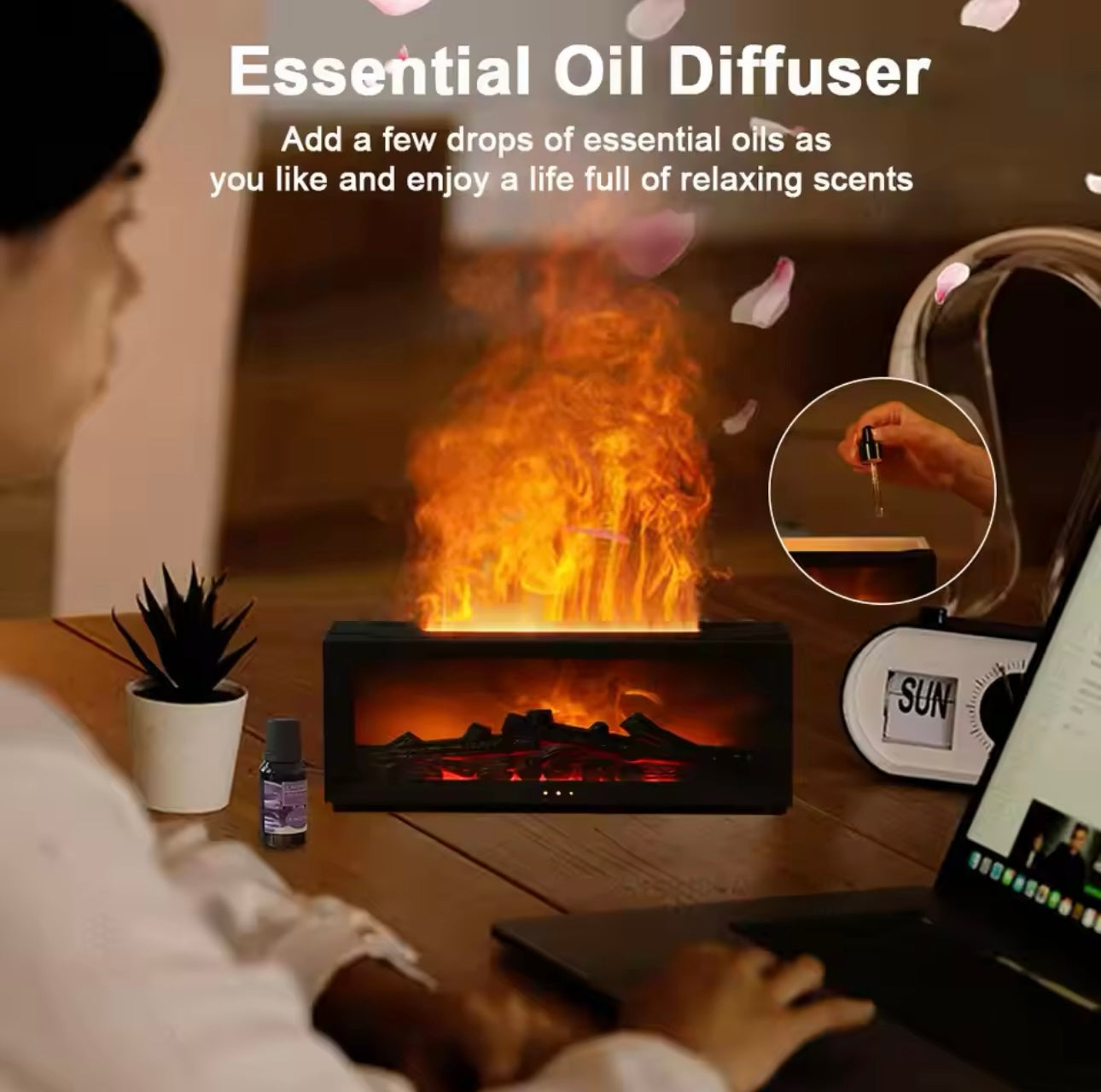 FIREPLACE FLAME DIFFUSER